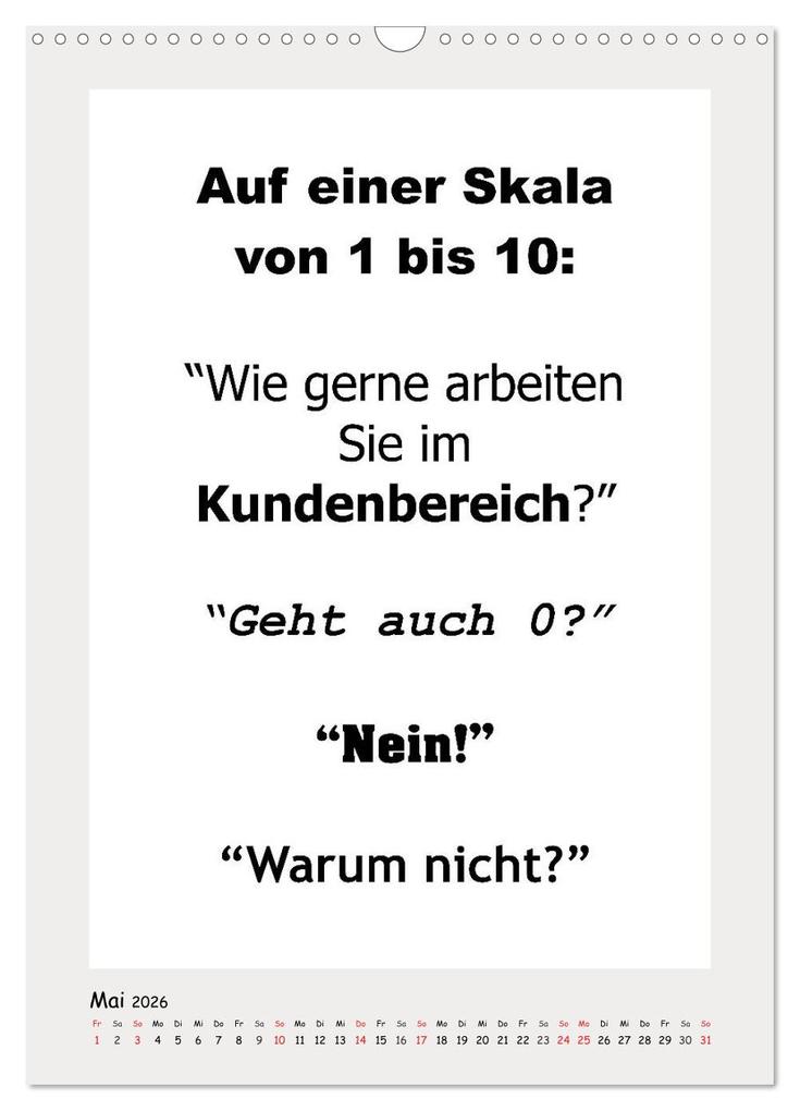 Weitere Ansicht: Sprüchekalender. Witziges fürs Büro (Wandkalender 2026 DIN A3 hoch), CALVENDO Monatskalender | Rose Hurley, Calvendo