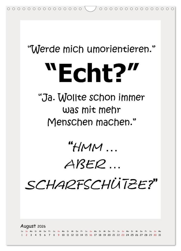 Weitere Ansicht: Sprüchekalender. Witziges fürs Büro (Wandkalender 2026 DIN A3 hoch), CALVENDO Monatskalender | Rose Hurley, Calvendo