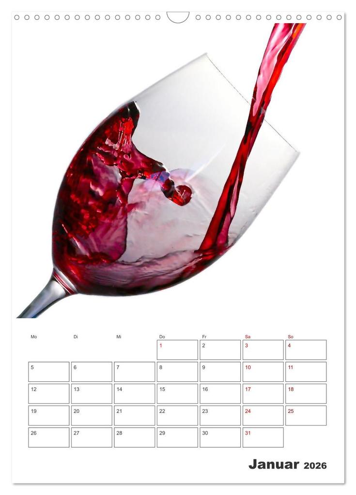 Weitere Ansicht: Weinkalender - für Kenner und Genießer (Wandkalender 2026 DIN A3 hoch), CALVENDO Monatskalender | Stefan Widerstein - SteWi.info, Calvendo