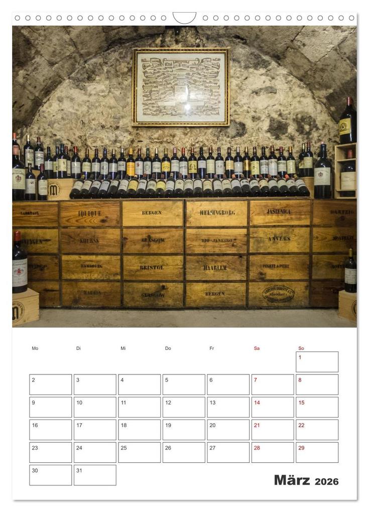 Weitere Ansicht: Weinkalender - für Kenner und Genießer (Wandkalender 2026 DIN A3 hoch), CALVENDO Monatskalender | Stefan Widerstein - SteWi.info, Calvendo