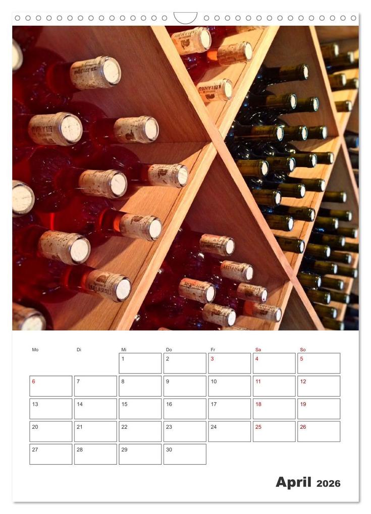 Weitere Ansicht: Weinkalender - für Kenner und Genießer (Wandkalender 2026 DIN A3 hoch), CALVENDO Monatskalender | Stefan Widerstein - SteWi.info, Calvendo