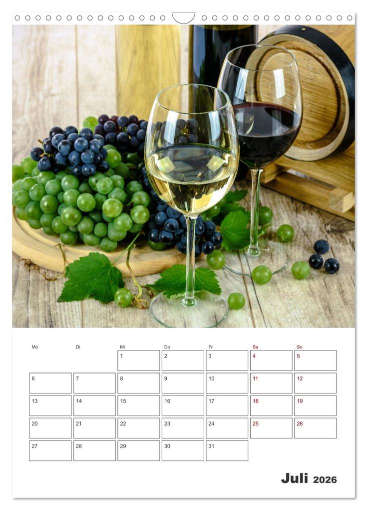 Weitere Ansicht: Weinkalender - für Kenner und Genießer (Wandkalender 2026 DIN A3 hoch), CALVENDO Monatskalender | Stefan Widerstein - SteWi.info, Calvendo