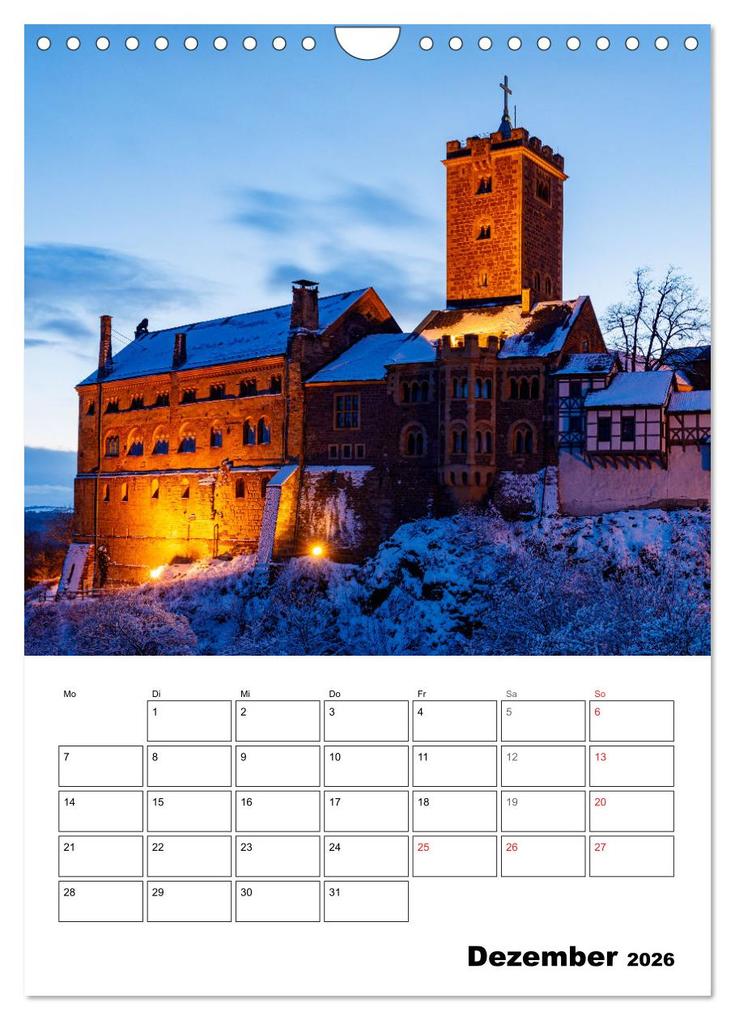 Weitere Ansicht: Die Thüringer Wartburg (Wandkalender 2026 DIN A4 hoch), CALVENDO Monatskalender | Roland Brack, Calvendo