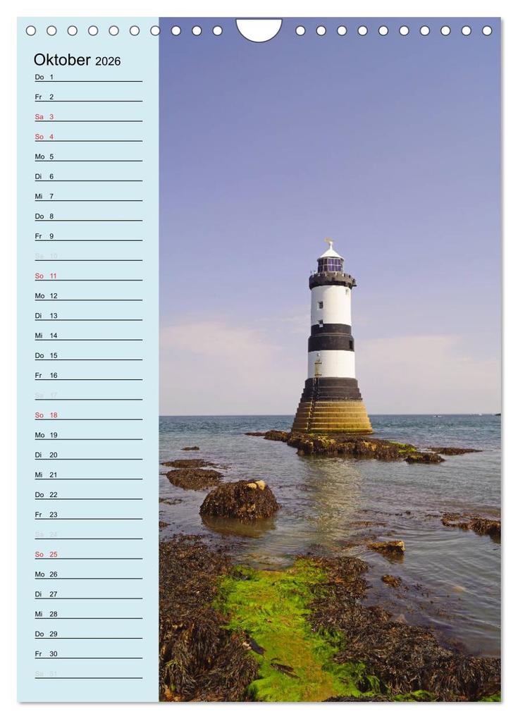 Weitere Ansicht: Leuchttürme - Geburtstagskalender (Wandkalender 2026 DIN A4 hoch), CALVENDO Monatskalender | Babett Paul - Babett's Bildergalerie, Calvendo