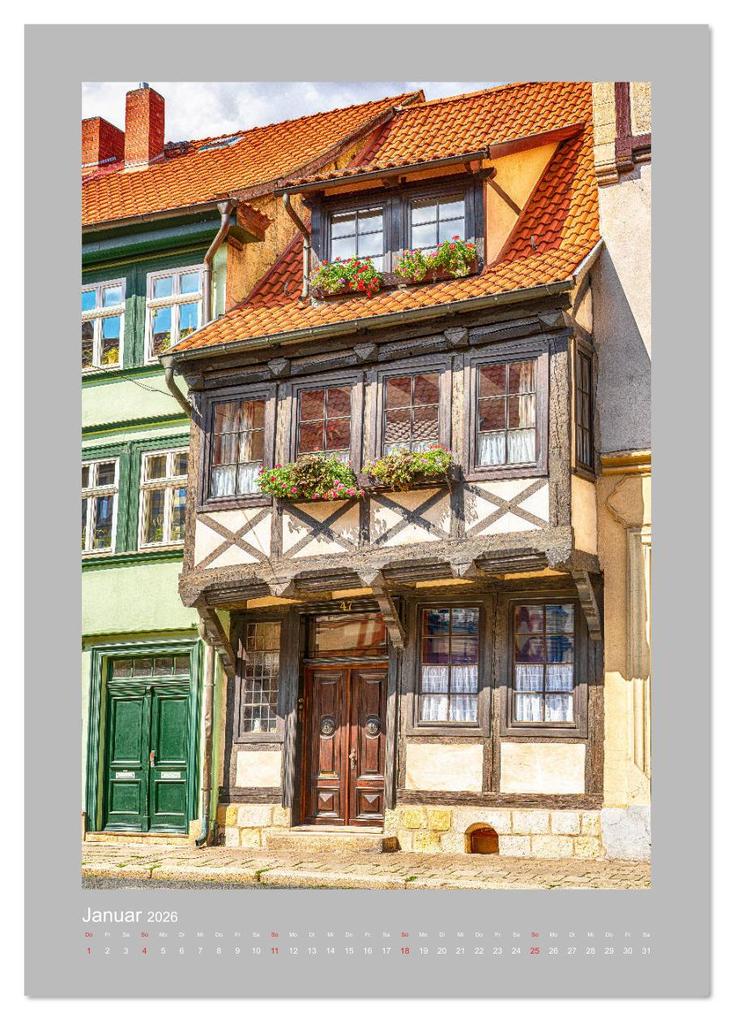 Weitere Ansicht: Quedlinburg - Königspfalz & Mitglied der Hanse (Tischkalender 2026 DIN A5 hoch), CALVENDO Monatskalender | Ulrich Männel studio-fifty-five, Calvendo