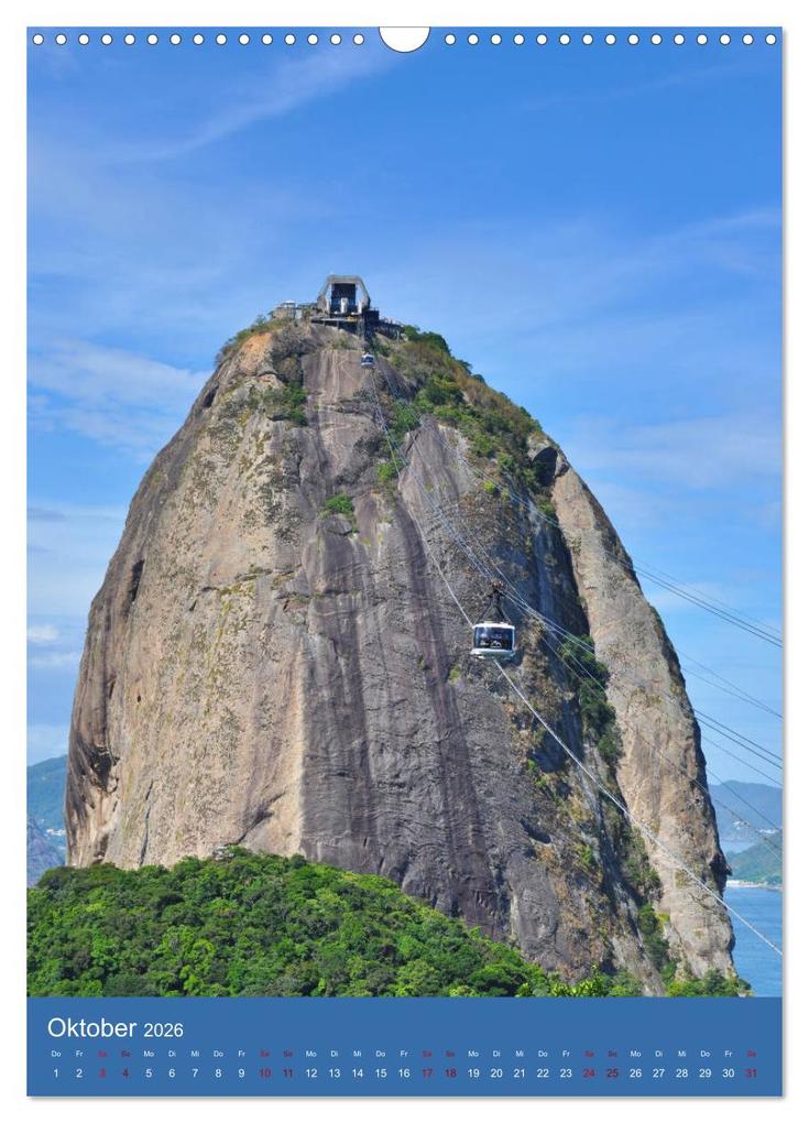 Weitere Ansicht: Erlebe mit mir Rio de Janeiro (Wandkalender 2026 DIN A3 hoch), CALVENDO Monatskalender | Nadine Büscher, Calvendo