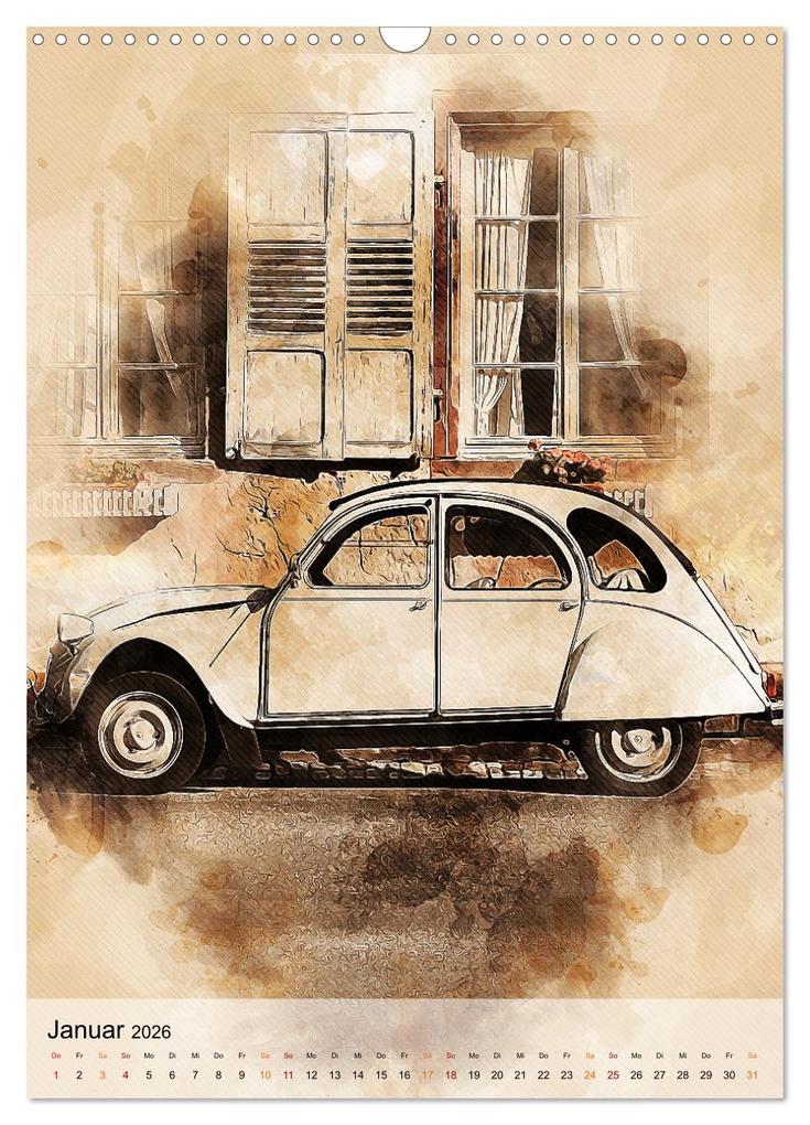 Weitere Ansicht: Die Ente - Automobil Legende (Wandkalender 2026 DIN A3 hoch), CALVENDO Monatskalender | Peter Roder, Calvendo