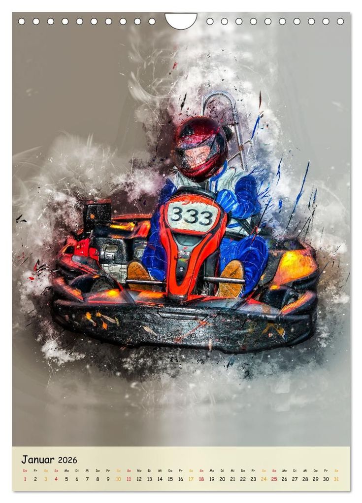 Weitere Ansicht: Gokart spektakulär (Wandkalender 2026 DIN A4 hoch), CALVENDO Monatskalender | Peter Roder, Calvendo