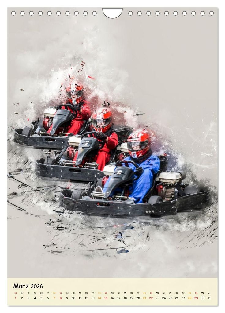 Weitere Ansicht: Gokart spektakulär (Wandkalender 2026 DIN A4 hoch), CALVENDO Monatskalender | Peter Roder, Calvendo