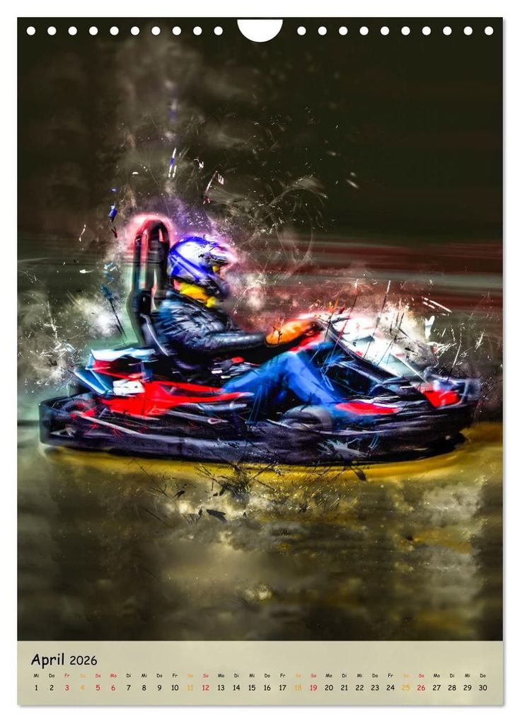 Weitere Ansicht: Gokart spektakulär (Wandkalender 2026 DIN A4 hoch), CALVENDO Monatskalender | Peter Roder, Calvendo