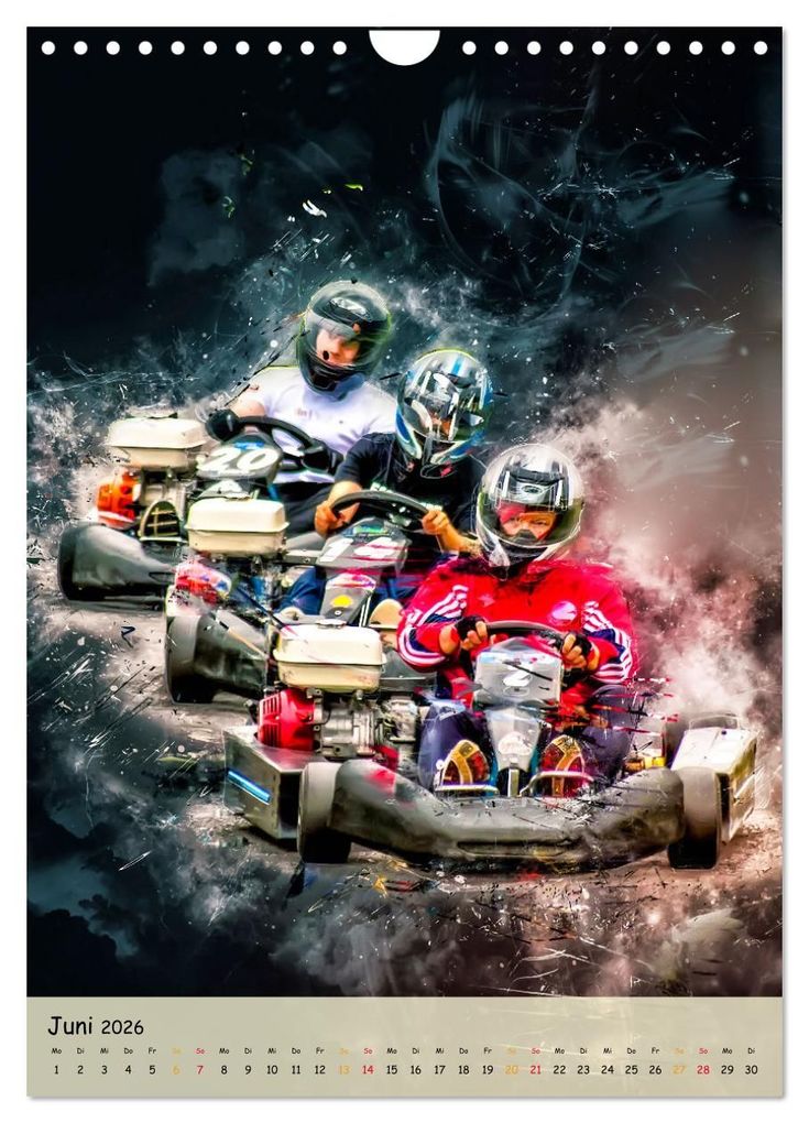 Weitere Ansicht: Gokart spektakulär (Wandkalender 2026 DIN A4 hoch), CALVENDO Monatskalender | Peter Roder, Calvendo
