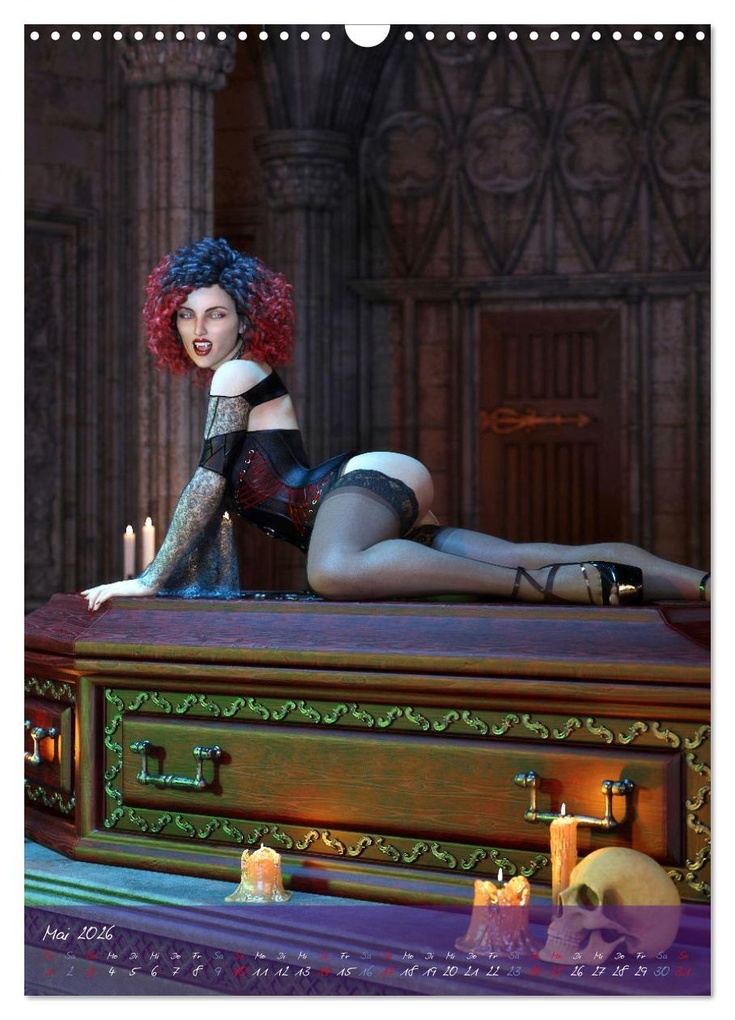 Weitere Ansicht: Sexy Goth Girls - Gothic Pin Ups (Wandkalender 2026 DIN A3 hoch), CALVENDO Monatskalender | Karsten Schröder, Calvendo