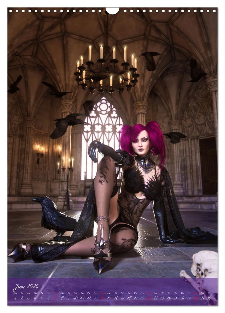 Weitere Ansicht: Sexy Goth Girls - Gothic Pin Ups (Wandkalender 2026 DIN A3 hoch), CALVENDO Monatskalender | Karsten Schröder, Calvendo