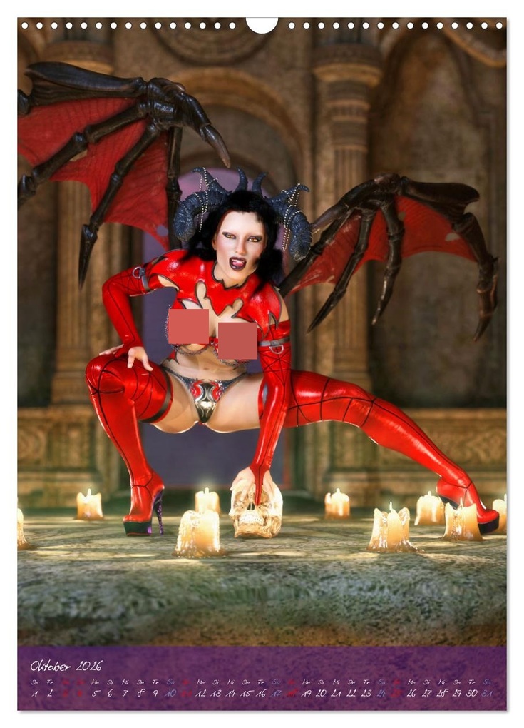 Weitere Ansicht: Sexy Goth Girls - Gothic Pin Ups (Wandkalender 2026 DIN A3 hoch), CALVENDO Monatskalender | Karsten Schröder, Calvendo