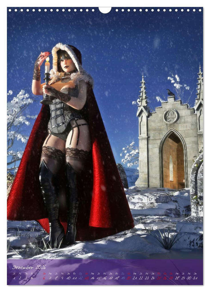 Weitere Ansicht: Sexy Goth Girls - Gothic Pin Ups (Wandkalender 2026 DIN A3 hoch), CALVENDO Monatskalender | Karsten Schröder, Calvendo