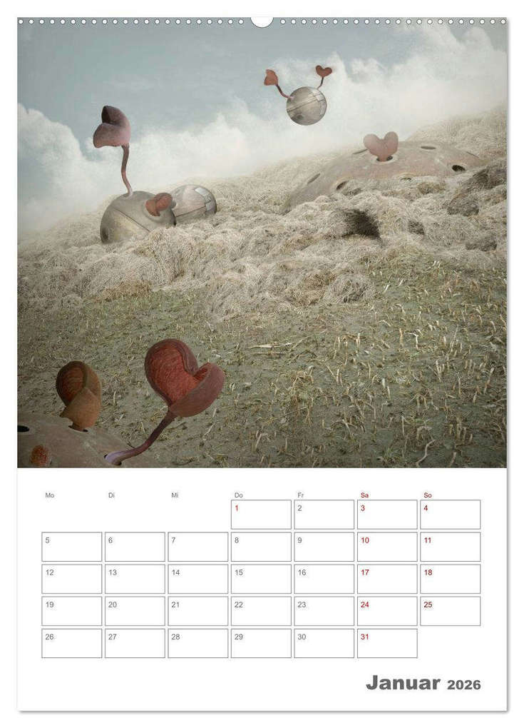 Weitere Ansicht: Surrealistische Reisen (hochwertiger Premium Wandkalender 2026 DIN A2 hoch), Kunstdruck in Hochglanz | Grodner Buchholz, Calvendo