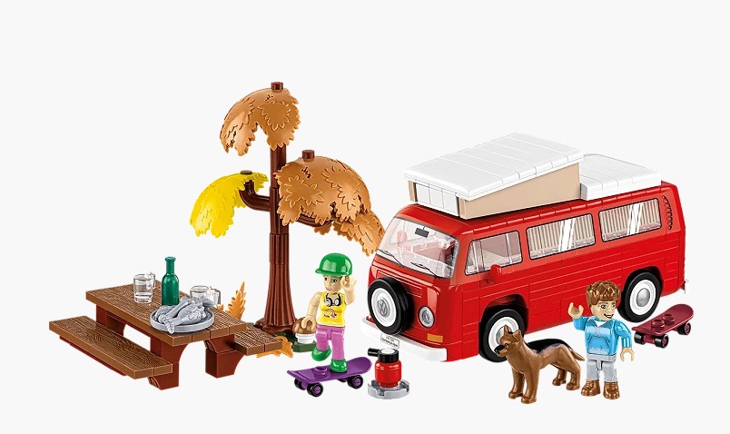 Weitere Ansicht: COBI Action Town 24616 - Volkswagen T2a Camper, Bausatz 1:35, 272 Klemmbausteine, 3 Figuren