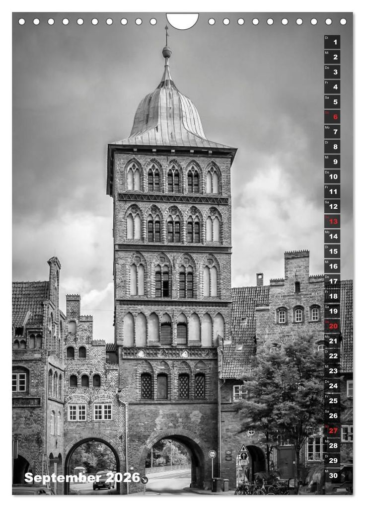 Weitere Ansicht: LÜBECK Monochrome Momente (Wandkalender 2026 DIN A4 hoch), CALVENDO Monatskalender | Calvendo, Melanie Viola