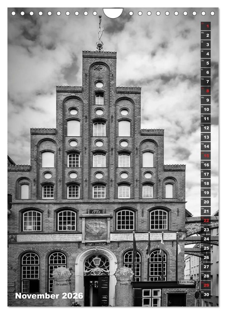 Weitere Ansicht: LÜBECK Monochrome Momente (Wandkalender 2026 DIN A4 hoch), CALVENDO Monatskalender | Calvendo, Melanie Viola