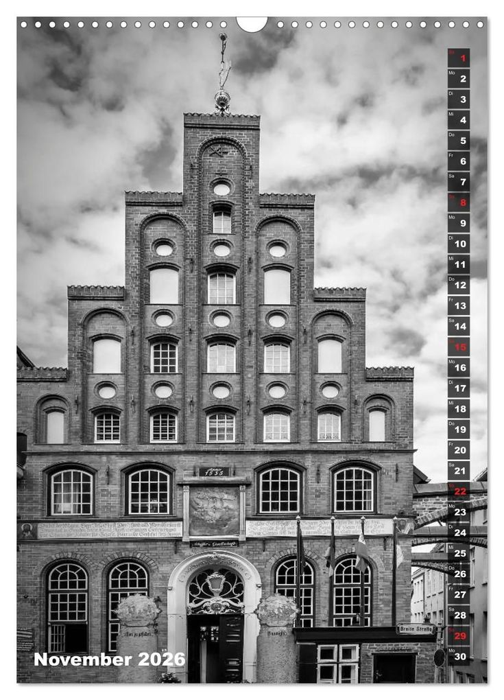 Weitere Ansicht: LÜBECK Monochrome Momente (Wandkalender 2026 DIN A3 hoch), CALVENDO Monatskalender | Calvendo, Melanie Viola