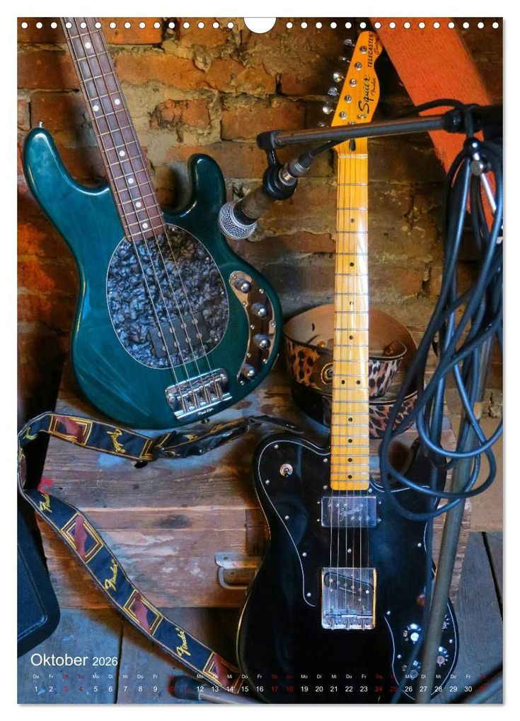 Weitere Ansicht: Gitarren backstage (Wandkalender 2026 DIN A3 hoch), CALVENDO Monatskalender | Calvendo, Renate Bleicher