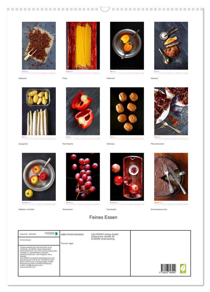 Weitere Ansicht: Feines Essen (Wandkalender 2026 DIN A2 hoch), CALVENDO Monatskalender | Calvendo, Thomas Jäger