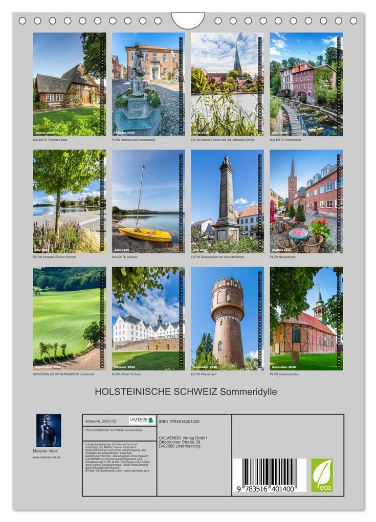 Weitere Ansicht: HOLSTEINISCHE SCHWEIZ Sommeridylle (Wandkalender 2026 DIN A4 hoch), CALVENDO Monatskalender | Calvendo, Melanie Viola