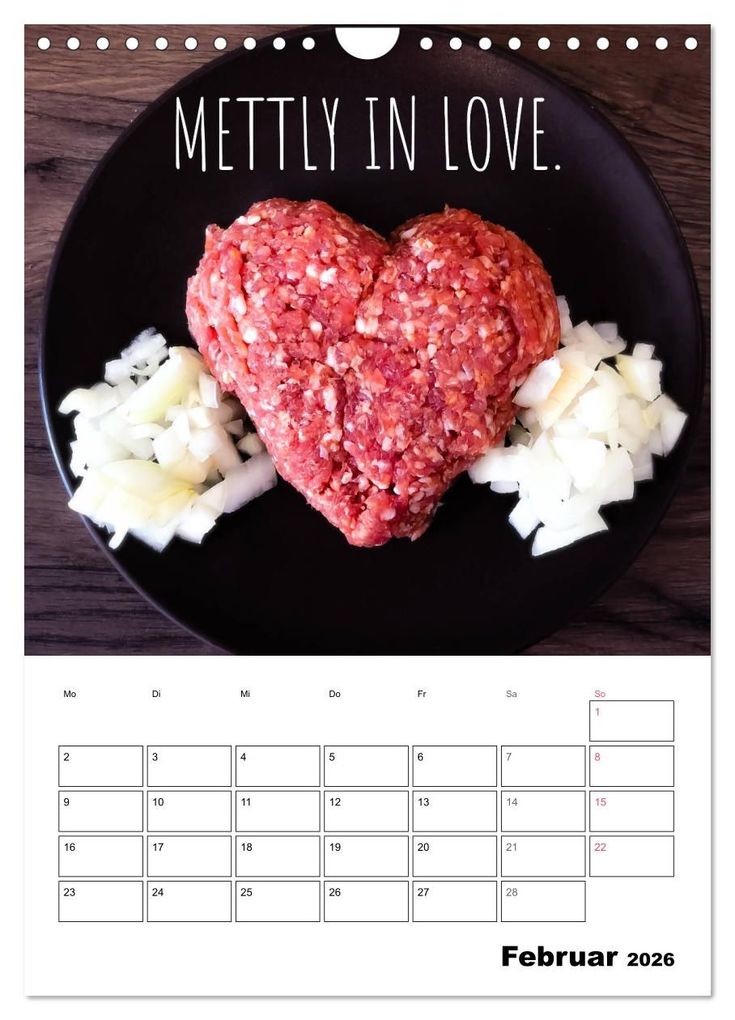 Weitere Ansicht: Mettkalender - Spread Some Mett. (Wandkalender 2026 DIN A4 hoch), CALVENDO Monatskalender | Calvendo, Leo aus dem Wunderland