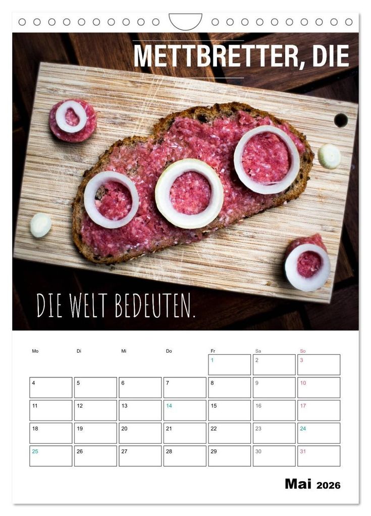 Weitere Ansicht: Mettkalender - Spread Some Mett. (Wandkalender 2026 DIN A4 hoch), CALVENDO Monatskalender | Calvendo, Leo aus dem Wunderland