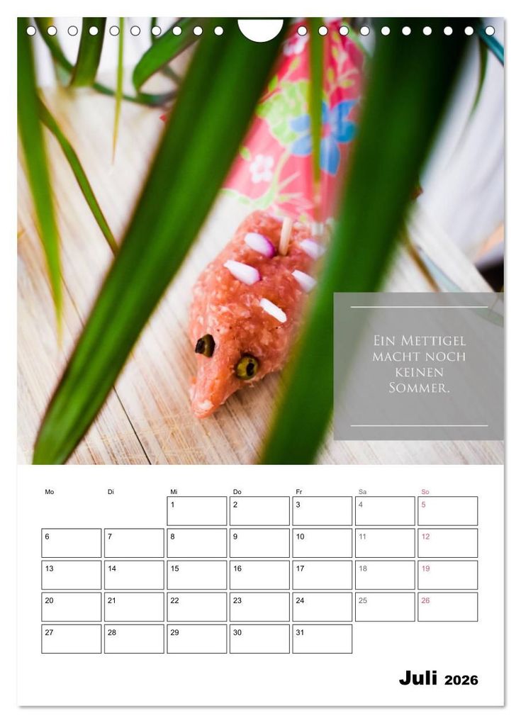 Weitere Ansicht: Mettkalender - Spread Some Mett. (Wandkalender 2026 DIN A4 hoch), CALVENDO Monatskalender | Calvendo, Leo aus dem Wunderland