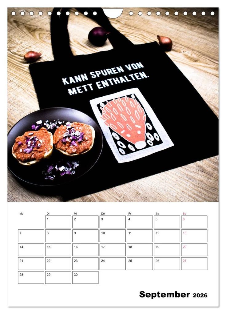 Weitere Ansicht: Mettkalender - Spread Some Mett. (Wandkalender 2026 DIN A4 hoch), CALVENDO Monatskalender | Calvendo, Leo aus dem Wunderland