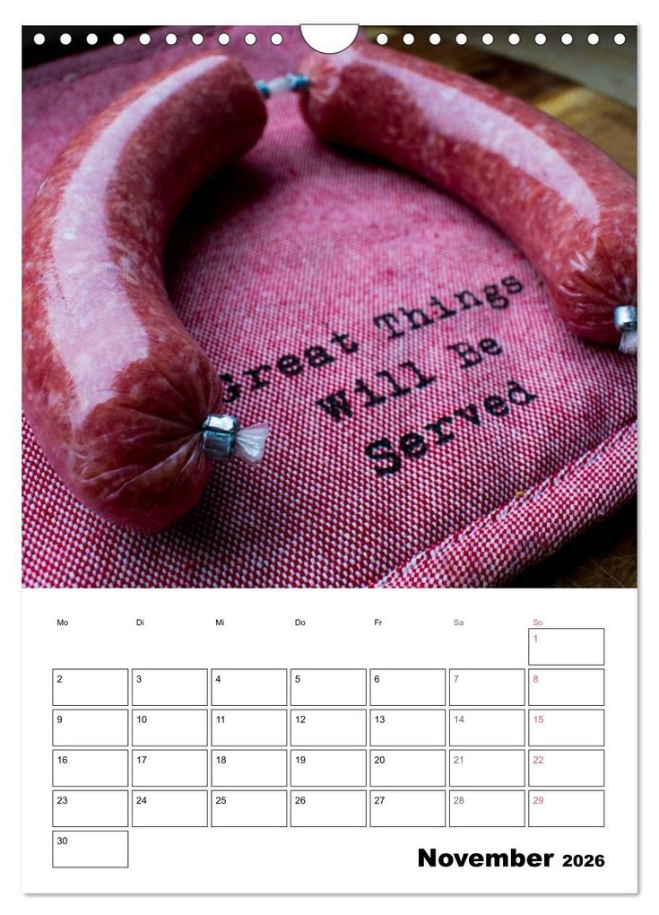 Weitere Ansicht: Mettkalender - Spread Some Mett. (Wandkalender 2026 DIN A4 hoch), CALVENDO Monatskalender | Calvendo, Leo aus dem Wunderland