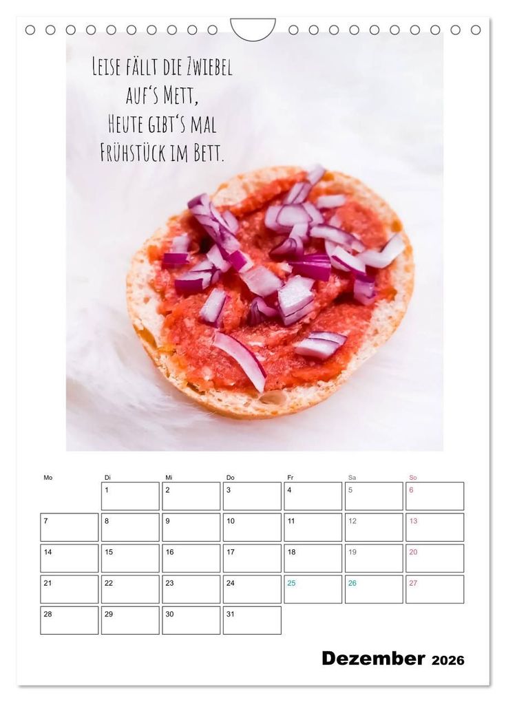 Weitere Ansicht: Mettkalender - Spread Some Mett. (Wandkalender 2026 DIN A4 hoch), CALVENDO Monatskalender | Calvendo, Leo aus dem Wunderland