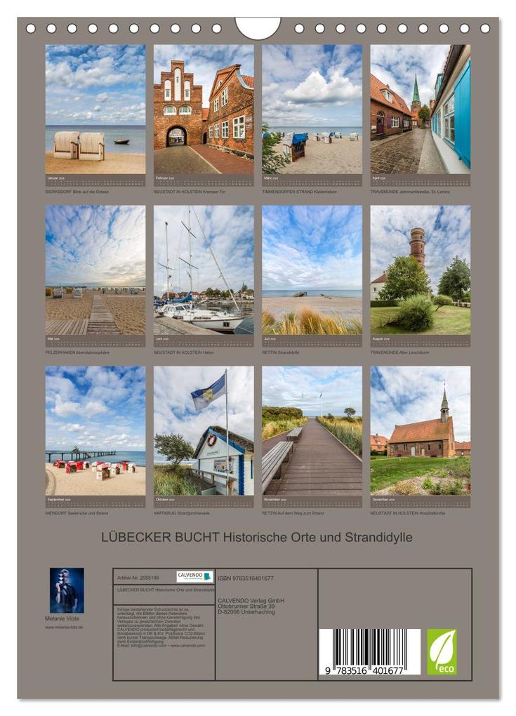 Weitere Ansicht: LÜBECKER BUCHT Historische Orte und Strandidylle (Wandkalender 2026 DIN A4 hoch), CALVENDO Monatskalender | Calvendo, Melanie Viola