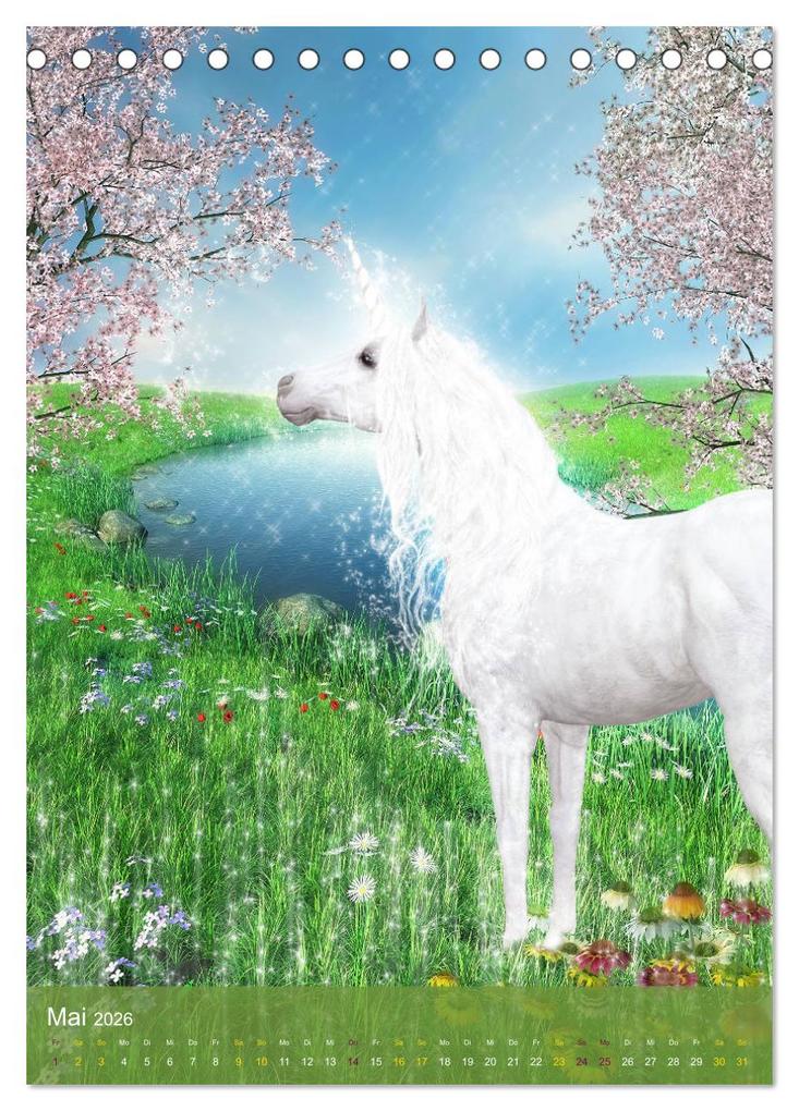 Weitere Ansicht: Zauberhaft liebe Einhörner - Kalender (Tischkalender 2026 DIN A5 hoch), CALVENDO Monatskalender | Calvendo, Gaby Shayana Hoffmann