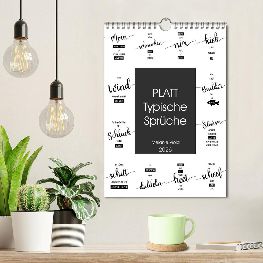 Weitere Ansicht: PLATT Typische Sprüche (Wandkalender 2026 DIN A4 hoch), CALVENDO Monatskalender | Calvendo, Melanie Viola