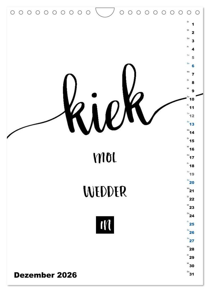 Weitere Ansicht: PLATT Typische Sprüche (Wandkalender 2026 DIN A4 hoch), CALVENDO Monatskalender | Calvendo, Melanie Viola