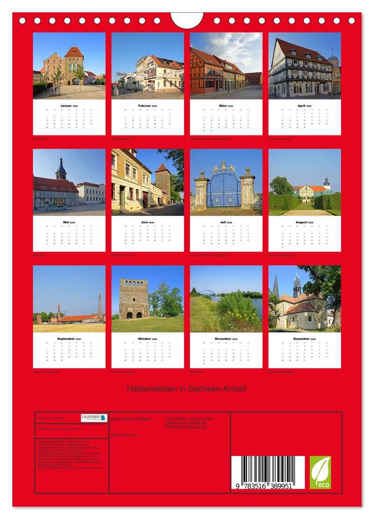 Weitere Ansicht: Haldensleben in Sachsen-Anhalt (Wandkalender 2026 DIN A4 hoch), CALVENDO Monatskalender | Calvendo, Beate Bussenius
