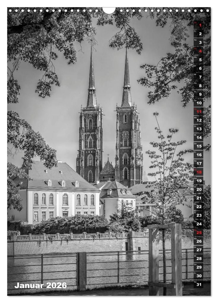 Weitere Ansicht: BRESLAU SCHWARZWEIß (Wandkalender 2026 DIN A3 hoch), CALVENDO Monatskalender | Calvendo, Melanie Viola