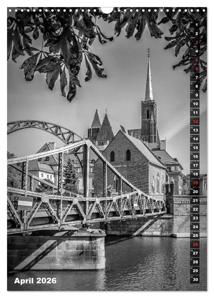 Weitere Ansicht: BRESLAU SCHWARZWEIß (Wandkalender 2026 DIN A3 hoch), CALVENDO Monatskalender | Calvendo, Melanie Viola