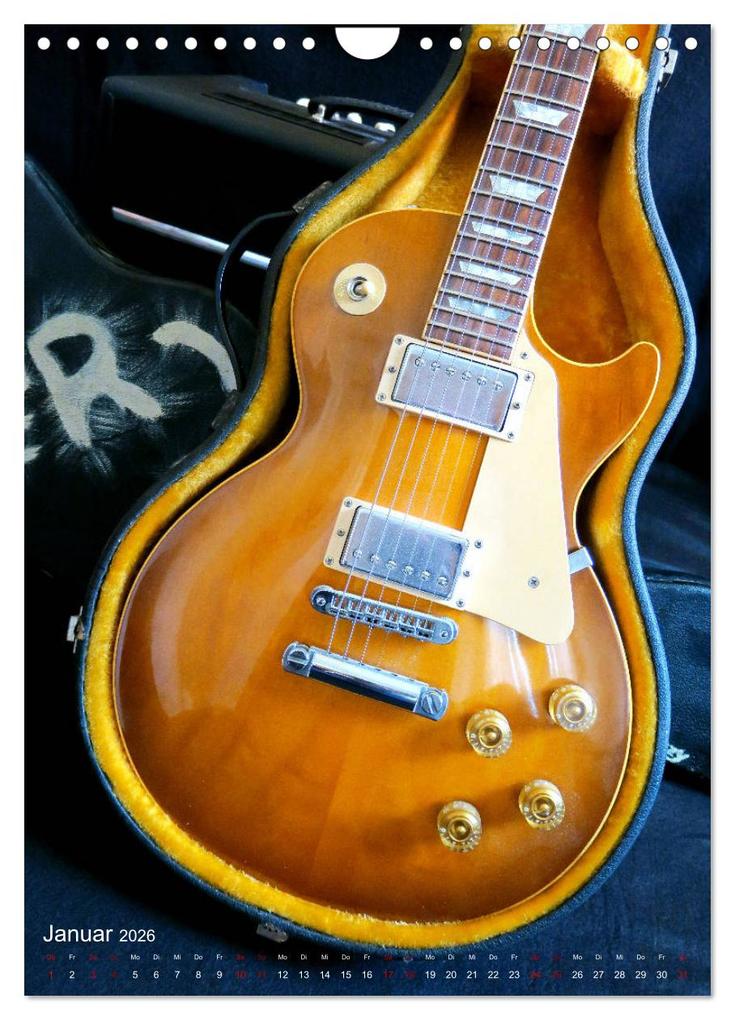 Weitere Ansicht: Gitarren backstage (Wandkalender 2026 DIN A4 hoch), CALVENDO Monatskalender | Calvendo, Renate Bleicher