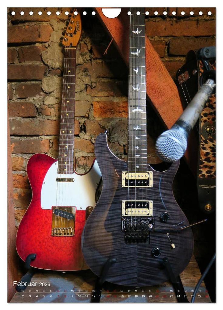 Weitere Ansicht: Gitarren backstage (Wandkalender 2026 DIN A4 hoch), CALVENDO Monatskalender | Calvendo, Renate Bleicher