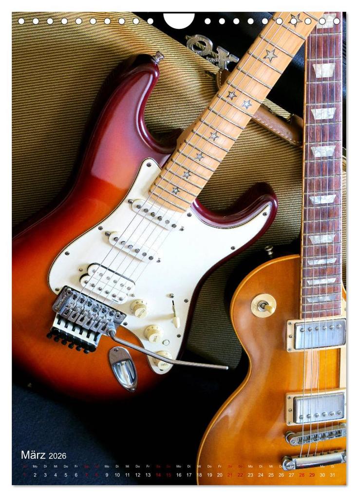 Weitere Ansicht: Gitarren backstage (Wandkalender 2026 DIN A4 hoch), CALVENDO Monatskalender | Calvendo, Renate Bleicher