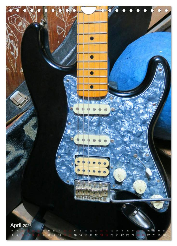 Weitere Ansicht: Gitarren backstage (Wandkalender 2026 DIN A4 hoch), CALVENDO Monatskalender | Calvendo, Renate Bleicher