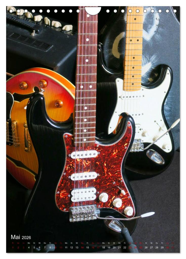 Weitere Ansicht: Gitarren backstage (Wandkalender 2026 DIN A4 hoch), CALVENDO Monatskalender | Calvendo, Renate Bleicher