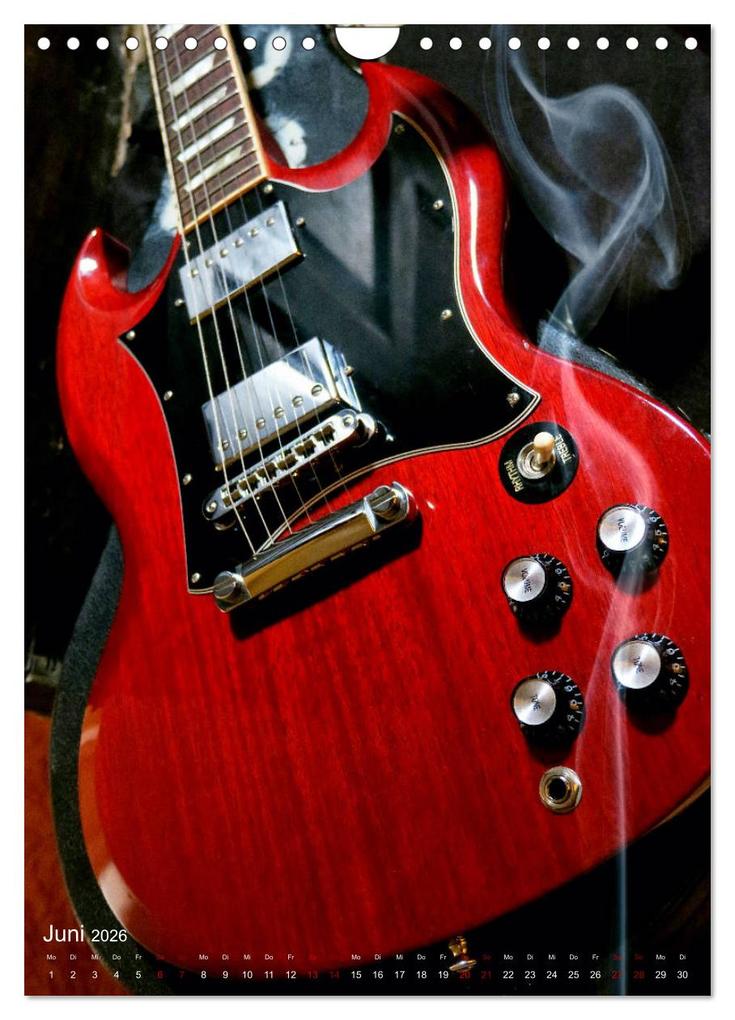 Weitere Ansicht: Gitarren backstage (Wandkalender 2026 DIN A4 hoch), CALVENDO Monatskalender | Calvendo, Renate Bleicher