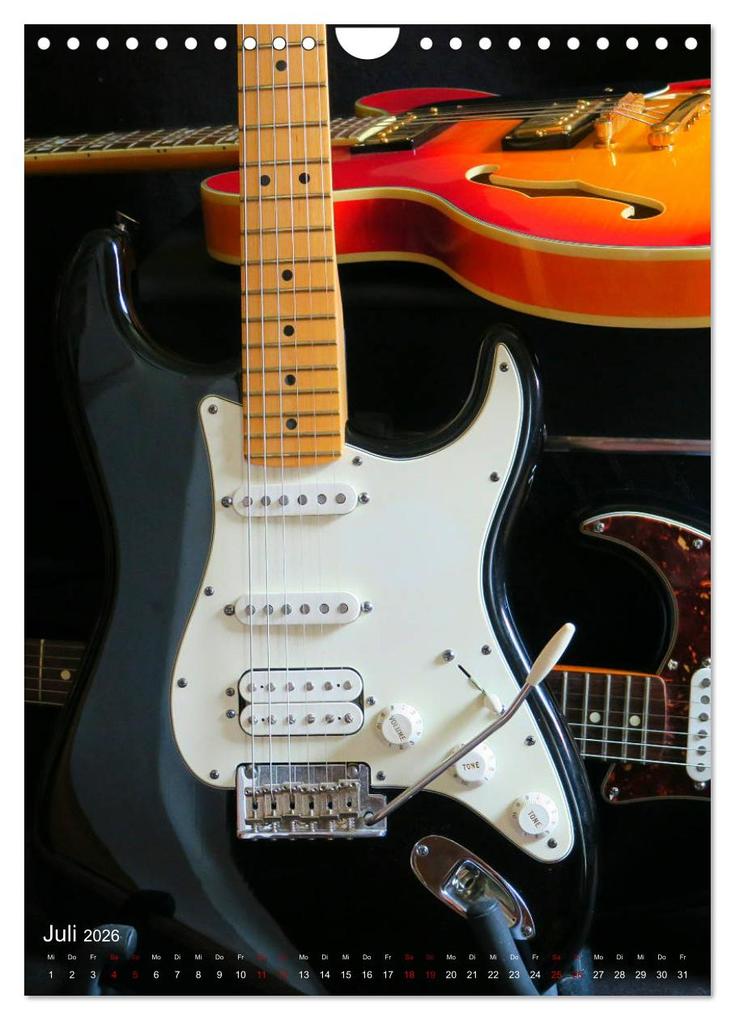 Weitere Ansicht: Gitarren backstage (Wandkalender 2026 DIN A4 hoch), CALVENDO Monatskalender | Calvendo, Renate Bleicher