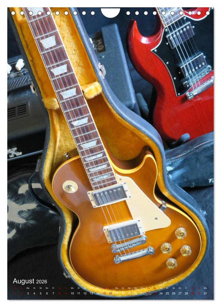 Weitere Ansicht: Gitarren backstage (Wandkalender 2026 DIN A4 hoch), CALVENDO Monatskalender | Calvendo, Renate Bleicher