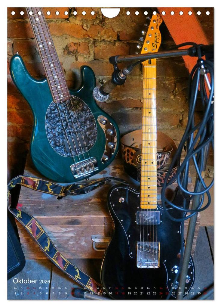 Weitere Ansicht: Gitarren backstage (Wandkalender 2026 DIN A4 hoch), CALVENDO Monatskalender | Calvendo, Renate Bleicher