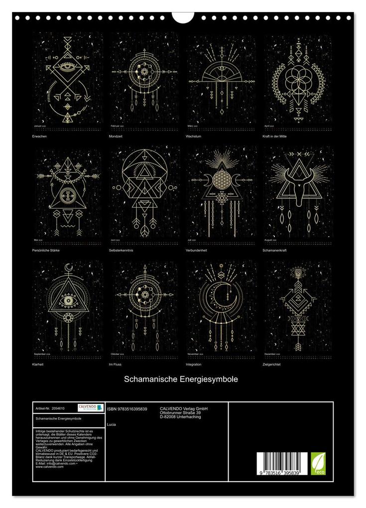 Weitere Ansicht: Schamanische Energiesymbole (Wandkalender 2026 DIN A3 hoch), CALVENDO Monatskalender | Calvendo, Lucia, Lucia Lucia